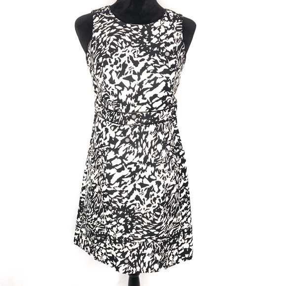 tory burch black and white dress